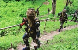 BSF soldier while patrolling