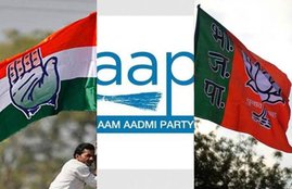 congress aap bjp