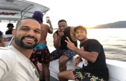 VIDEO: किरोन पोलार्ड के साथ कुछ इस तरह मस्ती करते नजर आए शिखर धवन और श्रेयस अय्यर