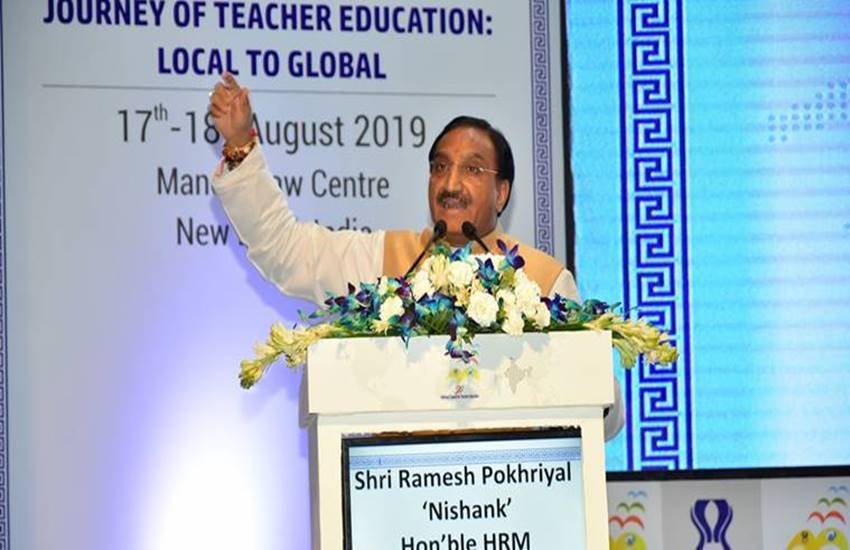 केंद्रीय मानव संसाधन विकास (एचआरडी) मंत्री रमेश पोखरियाल ‘निशंक’ 