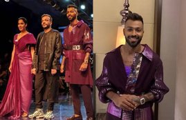 Hardik Pandya, Ranveer Singh, Krunal Pandya, Lakme Fashion Week