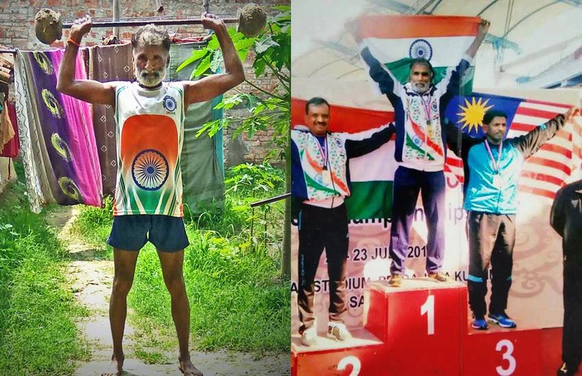 up news, story of athlete mahadev prajapati, who Return to the game at the age of 42, and win many gold medal, insprinng Stor, janstata gallery, jansatta photos, janatta sports gallery, jansatta Special gallery