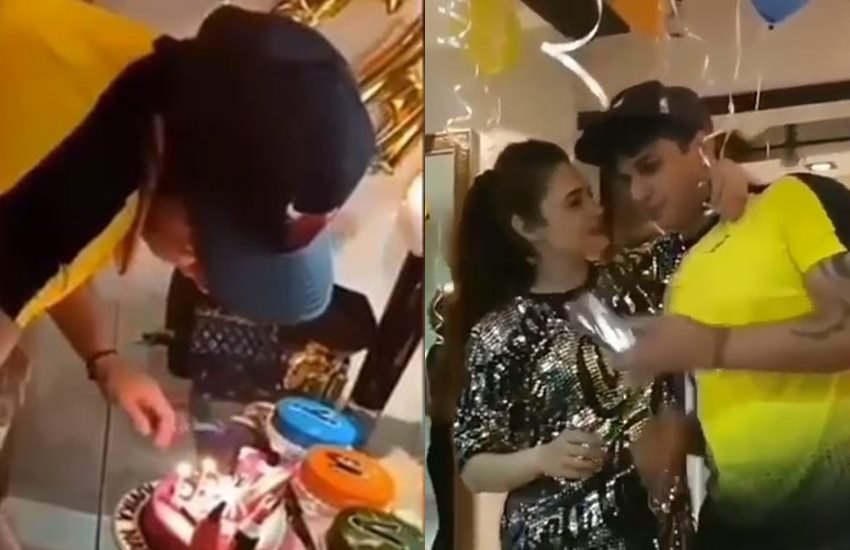 पत्नी युविका चौधरी का जन्मदिन सेलिब्रेट करते प्रिंस नरूला। फोटो सोर्स- सोशल मीडिया।