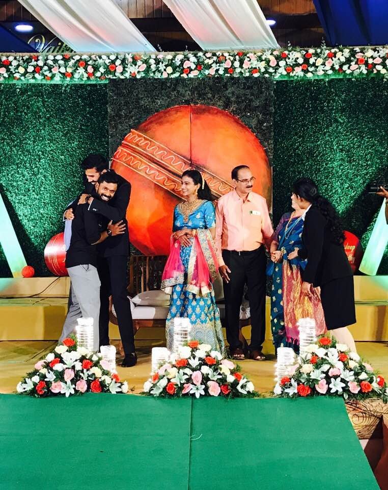 sandeep warrier, sandeep warrier hat trick, warrier hat trick, syed mushtaq ali trophy, syed mushtaq ali trophy results, kerala vs andhra t20 result, kerala vs andra cricket results, cricket news, sandeep warrier marrige, sandeep warrier wedding, sandeep warrier marriage pics