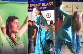 Sapna Choudhary, Sapna Choudhary dance, Haryanvi Song ghungat karle pare, desi queen sapna choudhary, sapna choudhary fans goes crazy, sapna choudhary dance video, social media users reaction on sapna choudhary dance, entertainment news, bollywood news. television news