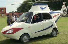 Tata Nano Turns in Helicopter, bihar man, mithilesh prashad, tata nano modified, car modified in helicopter, Tata Nano become helicopter, pilot, bihar news