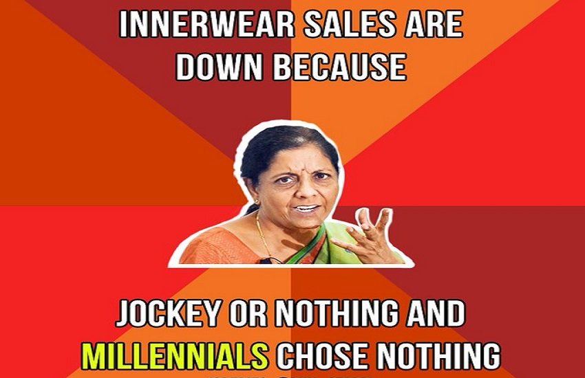 Congress on Sitharaman Innerwear meme