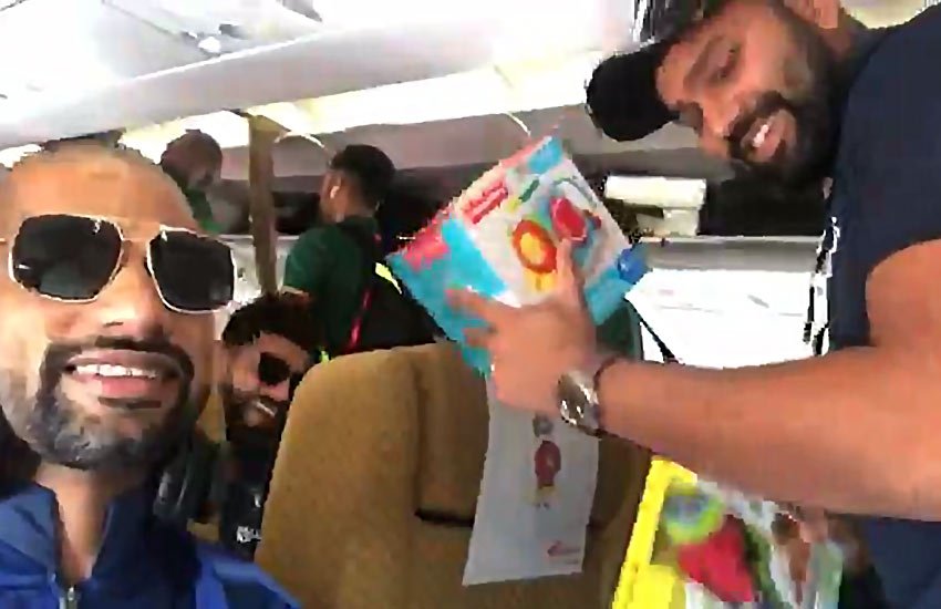 शिखऱ धवन और रोहित शर्मा। (फोटो सोर्स- स्क्रीनशॉट/इंस्टाग्राम वीडियो)