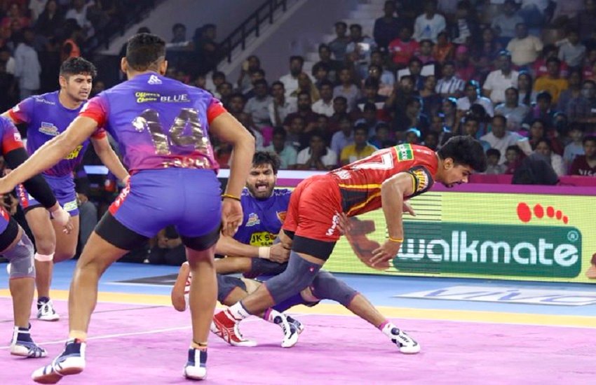 39-39 की बराबरी पर समाप्त हुआ मुकाबला (फोटो सोर्स-pro kabaddi) 39-39 की बराबरी पर समाप्त हुआ मुकाबला (फोटो सोर्स-pro kabaddi)