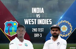 India vs West Indies 2nd Test Day 3 : रहाणे-विहारी ने जड़ा अर्धशतक, विराट जीत के करीब टीम इंडिया
