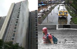 Mumbai Heavy Rain Traffic diversion train news images videos_AMP