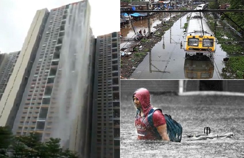 Mumbai Heavy Rain Traffic diversion train news images videos_AMP