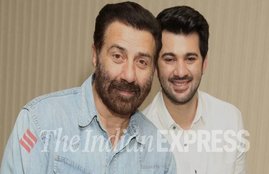 Sunny Deol, Sunny Deol Son Karan Deol,karan deol debut movie, Pal Pal Dil Ke Paas Trailer, pal pal dil ke paas trailer download, Sunny deol Son Look A like a Father Ditto, Karan Deol Debut movie Trailer, Pal Pal Dil Ke Paas Movie Trailer, entertainment news, Bollywood news, television news, entertainment news