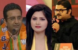 Aaj Tak, Aaj Tak Live, Aaj Tak Live Debate, Aaj Tak news, Aaj Tak live news, BSP, RSS, BJP, Dara Shikoh, Anchor Anjana Om Kashyap, Anjana Om Kashyap, rss, chitra triapathi, bjo, hindi diwas, amit shah, pm modi