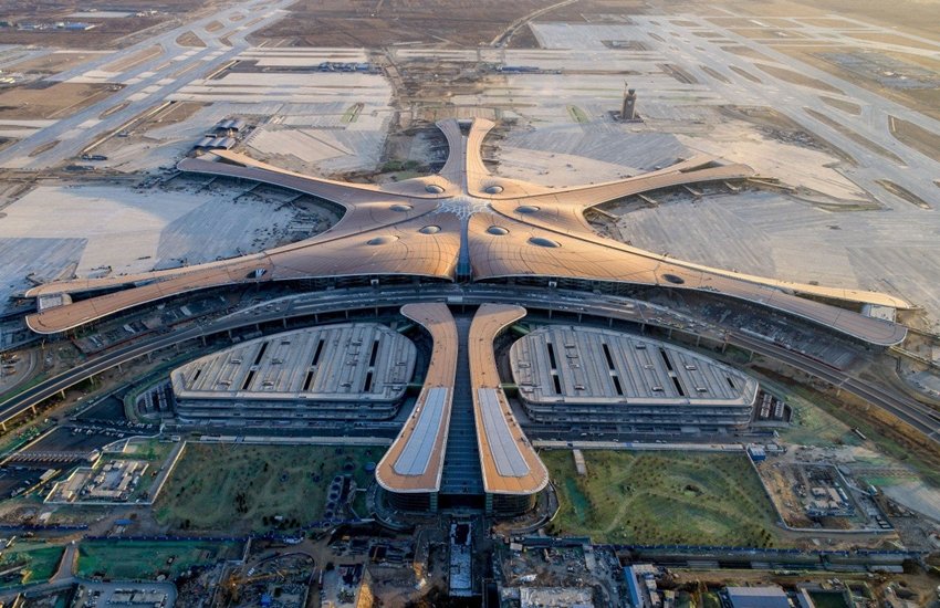 Daxing International Airport, Zaha Hadid, china, Beijing, ADPI,ZBAD,PKX,starfish airport,Beijing Daxing International Airport,Zaha Hadid Architects,Lead 8,president xi jinping,edited by rashmee roshan lall,Zaha Hadid,interior design,architecture,transportation,design,China