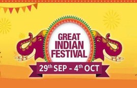 Amazon Great Indian Festival, flipkart,amazon,big billion days,great indian festival 2019, Amazon Smartphones, Amazon home appliances, Amazon fashion clothing, Amazon sale, Amazon sale 2019, Amazon sale india