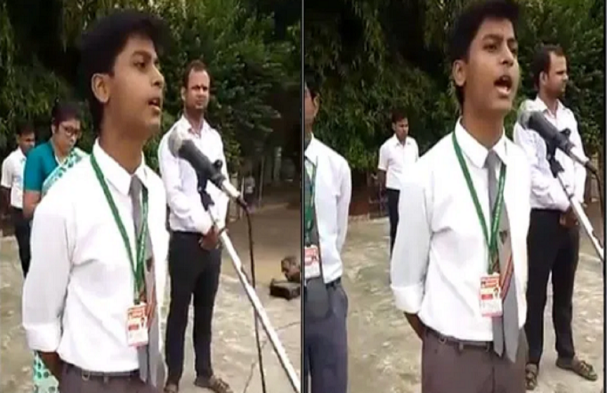 महात्मा गांधी को लेकर दिए गए भाषण का वीडियो वायरल हो रहा है।