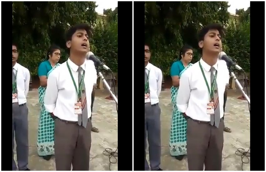 महात्मा गांधी को लेकर दिए गए भाषण का वीडियो वायरल हो रहा है। (फोटो-twitter)