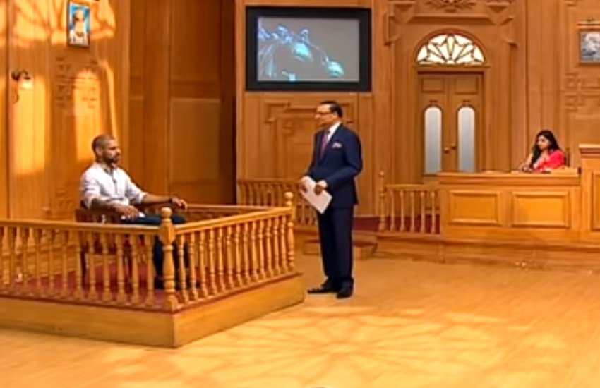 आप की अदालत में शिखर धवन (फोटो सोर्स-YOUTUBE screenshot)