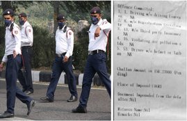 Trending viral, traffic rules, police, challan, New Motor Vehicles Act 2019, challan of 23 thousand, delhi man challan, motor vehicle act,"delhi traffic challan, gurgaon traffic challan, gurgaon traffic police, motor vehicles (amendment) act 2019