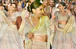 deepik padukone, दीपिका पादुकोण, दीपिका डांस वीडियो, deepika showstopper, deepika paduone dance, deepika in abu jani fashion show, abu jani sandeep khosla fashion show