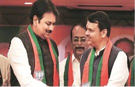 Maharashtra, BJP, NCP, Congress, Ganesh Naik, Harshvardhan Patil, CM, CM Devendra Fadnavis, Chief minister, sonia Gandhi, Maharashtra assambly election, india news, Hindi news, news in Hindi, latest news, today news in Hindi