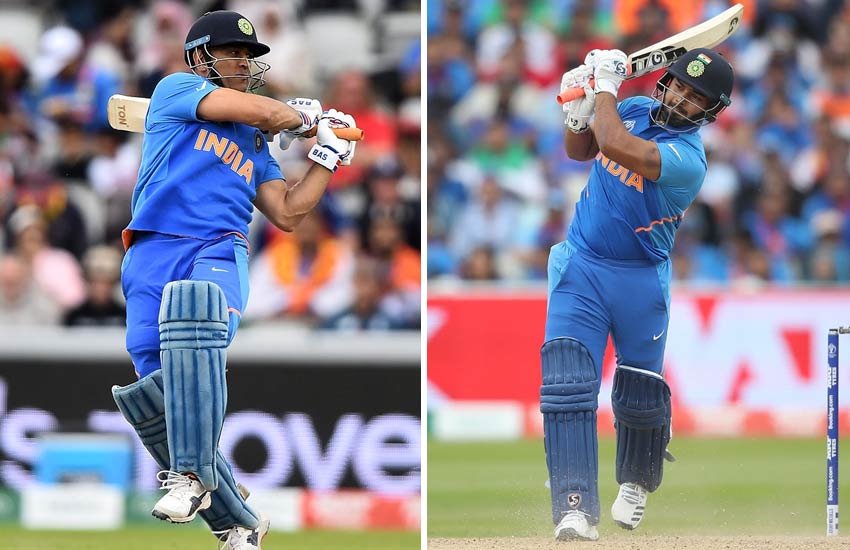 महेंद्र सिंह धोनी और ऋषभ पंत।