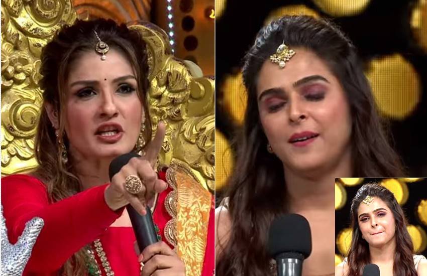 Raveena Tandon, Nach Baliye, Raveena Tandon Scold Nach Baliye contestant, Raveena Tandon Scold Madhurima, Madhurima Ex Boyfriend Vishalk, judge Raveena Tandon, Raveena Tandon shout on Kundali Bhagya actress, entertainment news, Nach Baliye Show entertainment news, Bollywood news, television news