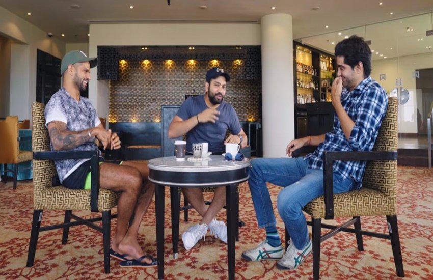 शो में रोहित शर्मा और शिखर धवन (फोटो सोर्स-youtube screenshot)