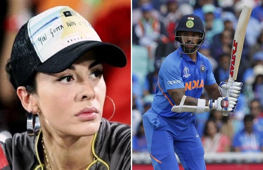 आयशा मुखर्जी और शिखऱ धवन। आयशा मुखर्जी और शिखऱ धवन।