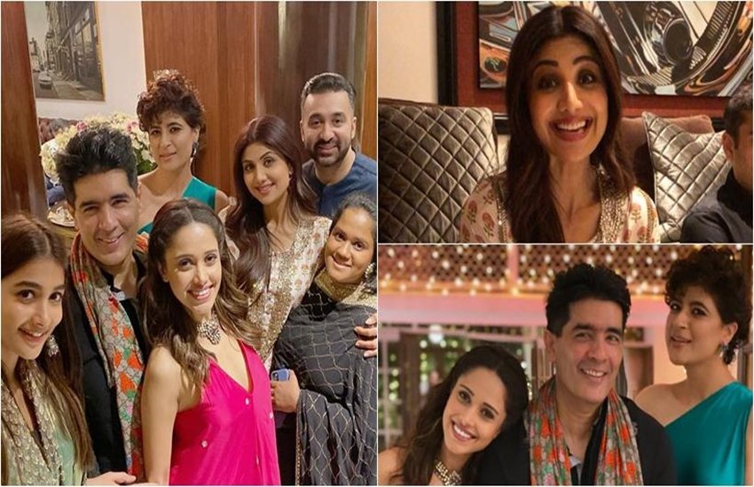 देश के मशहूर फैशन डिजायनर मनीष मल्होत्रा ने अपने मुंबई वाले बंगले पर दिवाली की पार्टी रखी। इस पार्टी में बॉलीवुड के तमाम सेलेब्स ने अपनी मौजूदगी दर्ज कराई। पार्टी में शिरकत करने वालों में नुशरत भरूचा से लेकर शिल्पा शेट्टी तक मौजूद रहीं। इस पार्टी में आए लगभग सभी मेहमान पारंपरिक वेशभूषा में दिखे। खुद मनीष मल्होत्रा भी कुर्ता पायजामा में । पार्टी के अंदर की तस्वीरें भी सोशल मीडिया में आई हैं। ये तस्वीरें लोगों को खूब पसंद आ रही हैं। आइए डालते हैं नजर पार्टी के अंदर की इन्हीं तस्वीरों पर।