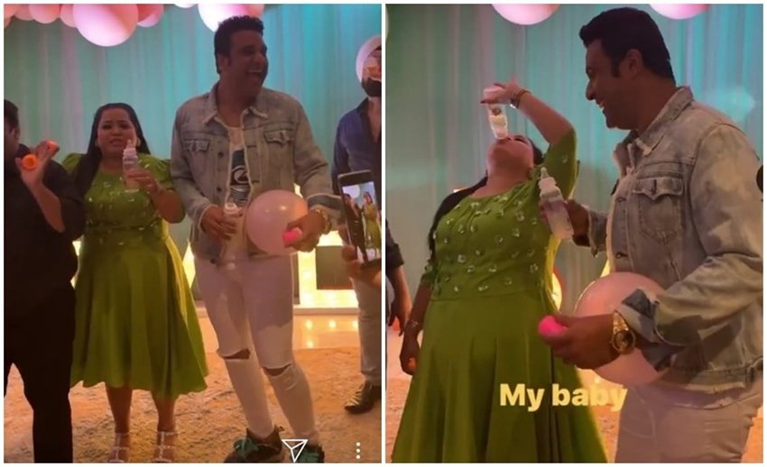 कृष्णा की पत्नी और एक्ट्रेस कश्मीरा शाह ने फंक्शन का वीडियो भी शेयर किया जिसमें भारती और कृष्णा मस्ती करते दिख रहे हैं। (Photo: Kashmera Shah/Instagram)