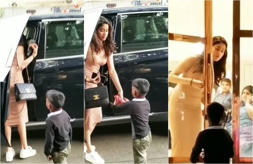 Janhvi Kapoor, Janhvi Kapoor With A Big Heart, Janhvi Kappr Give A little Boy Diwali Sweets, Kind Heart Janhvi Kapoor, SriDevi Daughter Janhvi, Actress Janhvi Kapoor With Her Fan Boy, Jahnvi Kapoor HD Pictures, entertainment News, Bollywood News, Television News