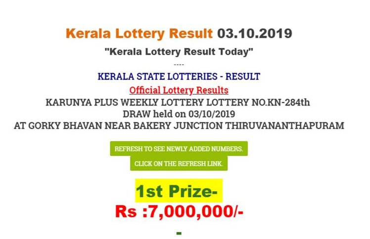 Kerala Lottery Today Results announced: रिजल्ट जारी, इस टिकट नंबर को लगा है पहला इनाम
