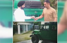 MS Dhoni new nissan jonga suv, mahendra singh dhoni nissan jonga, nissan jonga old suv, mahendra singh dhoni car collection, indian army, ms dhoni indian army