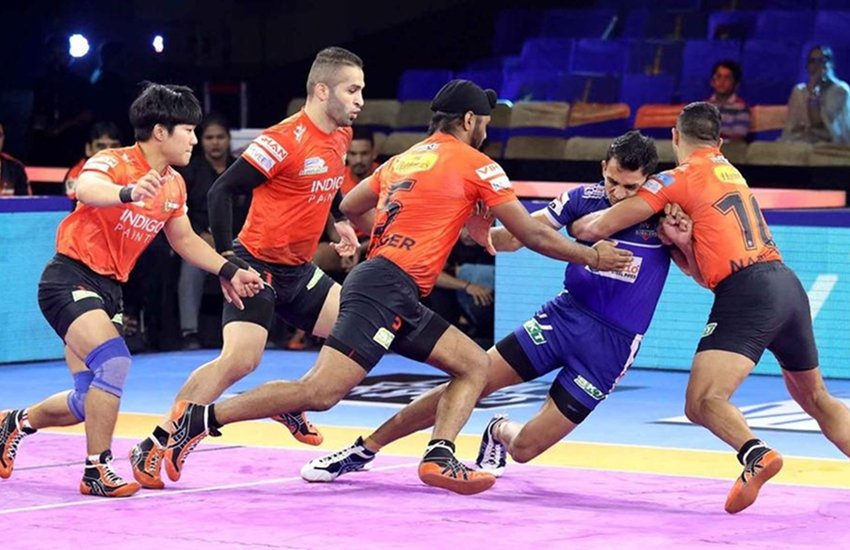 Pro Kabaddi 2019, U Mumba vs Haryana Steelers Live Score: यू मुंबा बनाम हरियाणा स्टीलर्स का मैच।