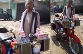 Bareilly Muhammad Saeed bike, Royal enfield diesel bullet, modified bike in to ATM, bike park itself, Bareilly bike, royal enfield new bike, royal enfield modified bike