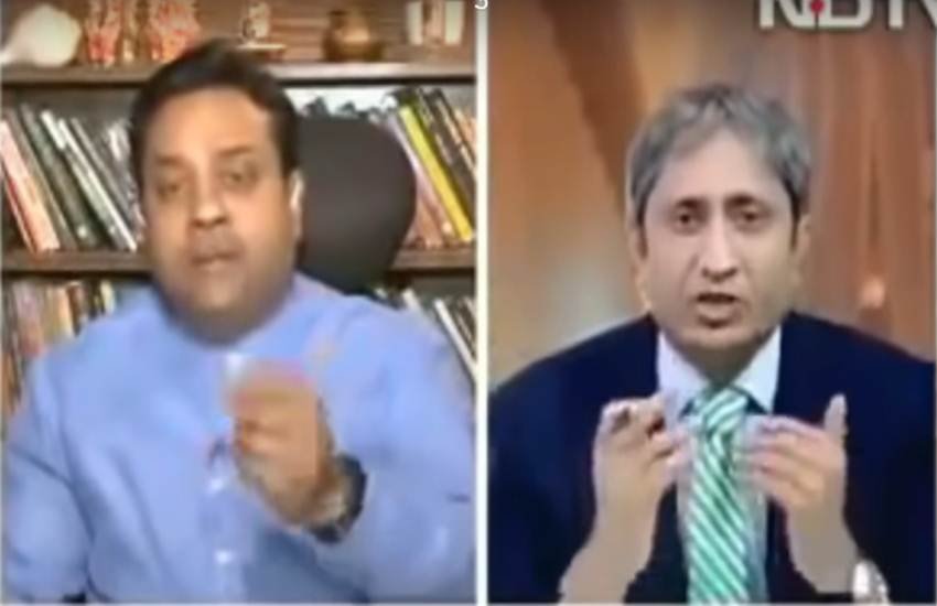 रवीश कुमार के साथ संबित पात्रा के न्यूज डिबेट का पुराना वीडियो सोशल मीडिया में वायरल हो रहा है।