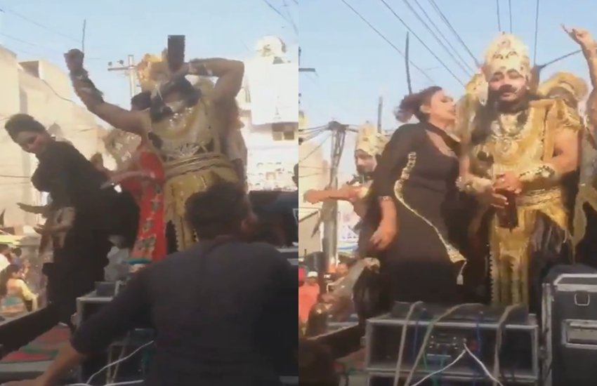 तस्वीर वायरल वीडियो का स्क्रीनशॉट है। 