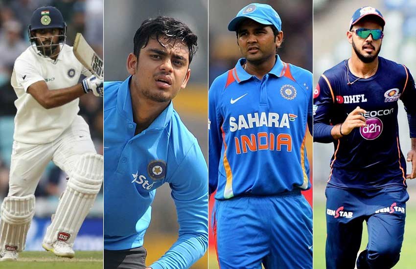 हनुमा विहारी, ईशान किशन, पार्थिव पटेल और नीतीश राणा।