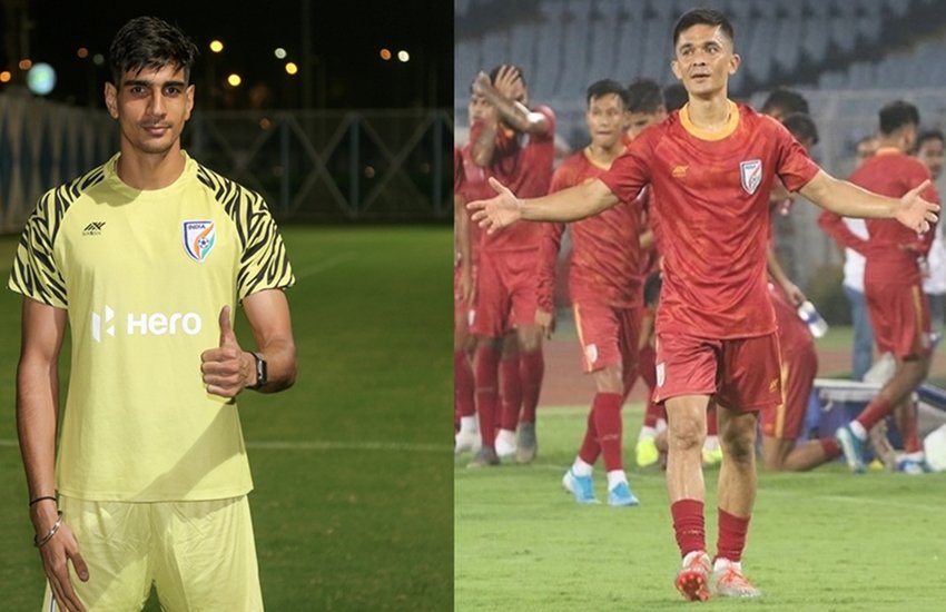 India vs Bangladesh Football Live Score: गोलकीपर गुरप्रीत सिंह संधू (बाएं) का कतर के खिलाफ प्रदर्शन शानदार रहा था। उस मैच में सुनील छेत्री (दाएं) नहीं खेल पाए थे। 