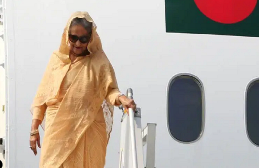 बांग्लादेश की पीएम शेख हसीना भारत पहुंचीं हैं। (Express Photo: Renuka Puri)