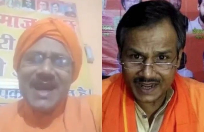 कमलेश तिवारी का एक वीडियो सोशल मीडिया पर वायरल हो रहा है। (फोटो-सोशल मीडिया)