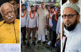 Asaduddin Owaisi, rss chief, mohan Bhagwat, lynching, jayant sinha, jharkhand, hazaribagh, hazaribagh lok sabha seat mp, mob lynching, cow slaughtering, beef ban, bjp leaders provide help to mob lynching accused, ramgarh mob lynching, bjp leaders facilitate mob lynching accused, yashwant sinha