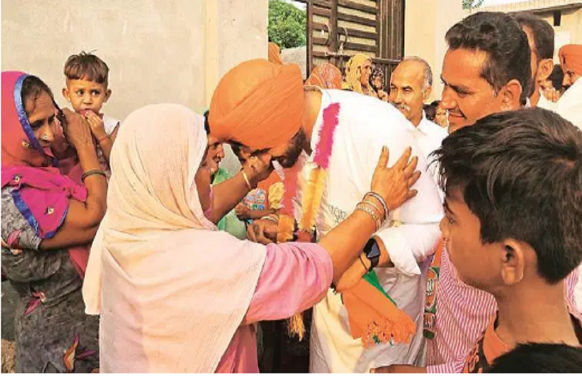 पूर्व हॉकी कप्तान संदीप सिंह पिहोवा निर्वाचन क्षेत्र से भाजपा के उम्मीदवार हैं। (Express photo: Jaipal Singh)