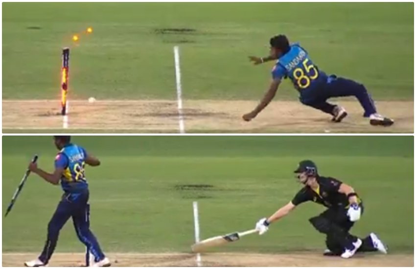 australia vs srilanka: स्टीव स्मिथ को रन आउट करना भूल गया ये श्रीलंकाई गेंदबाज। (video screengrab)