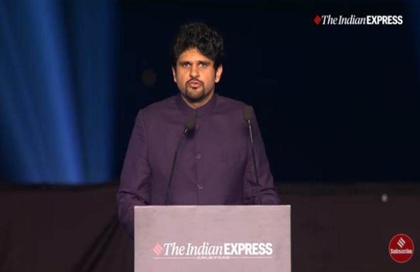 इंडियन एक्सप्रेस ग्रुप के एग्जीक्यूटिव डायरेक्टर अनंत गोयनका मुंबई के गेट वे ऑफ इंड‍िया पर आयोज‍ित कार्यक्रम में अपनी बात कहते हुए। (Express Photo by Nirmal Harindran)
