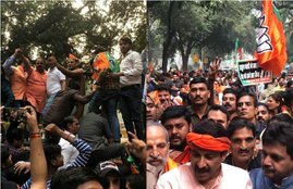 Rafale Jet Deal, Rafale Deal, Rafale Case, Rahul Gandhi, Congress, INC, Rahul Gandhi Residence, BJP, Protest, BJP, Workers, Leaders, Barricades, Police, Manoj Tiwari, Delhi BJP, Congress, INC, National News, India News, Hindi News