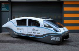 Helia electric car range, electric car with 900 km range, Cambridge University electric car, most efficient electric car, helia electric car