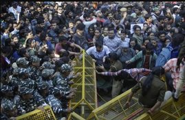 jnu protest, jnu protest news, jnu news, JNU violence, JNU vs Delhi police, Delhi news, Delhi city news, jnu fee hike protest, Delhi Police at JNU, JNU News, jnu protest today